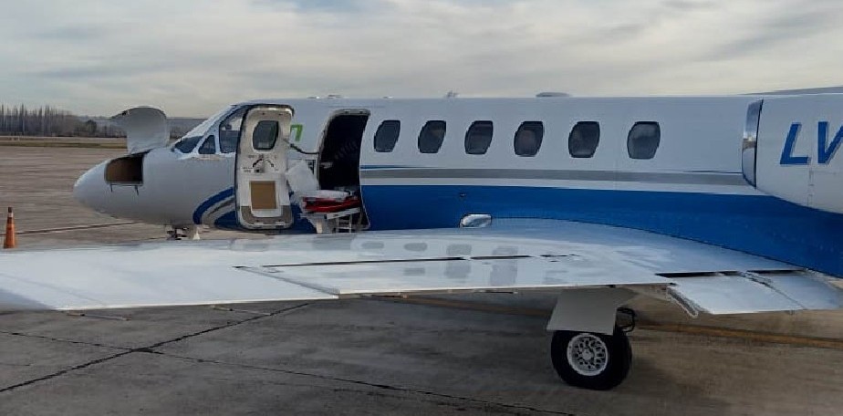 El avi�n sanitario provincial realiz� su segundo vuelo