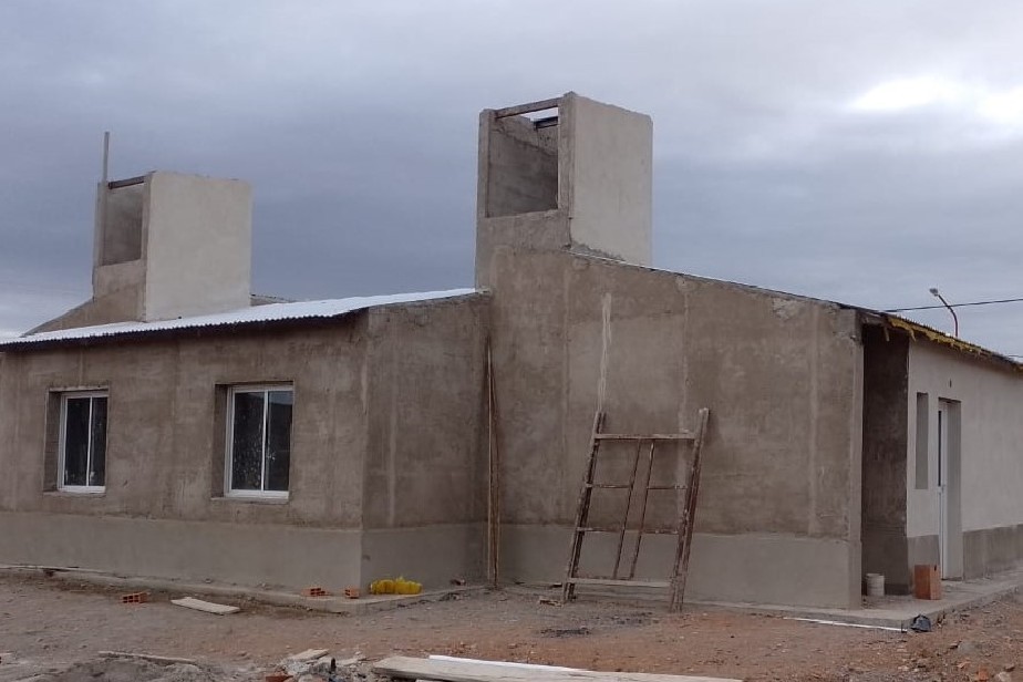 Avanzan las obras de 10 nuevas viviendas en Valcheta