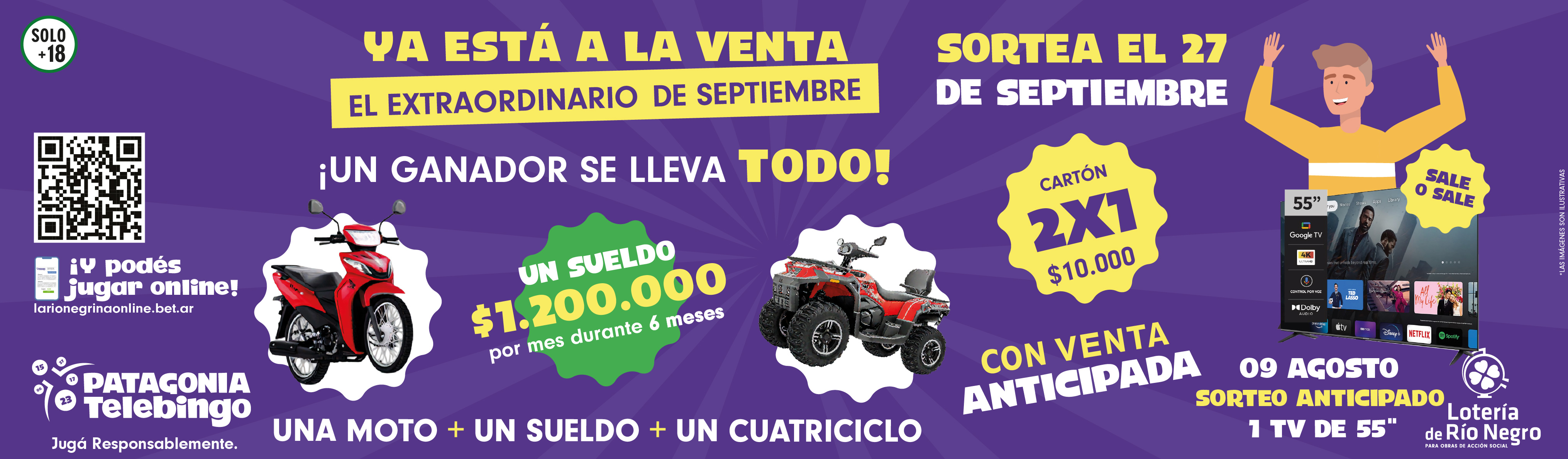 Sorteo extraordinario Patagonia TB